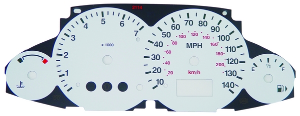 MAC Ford Focus ZETEC 2000-2004 White Gauge Face 140MPH